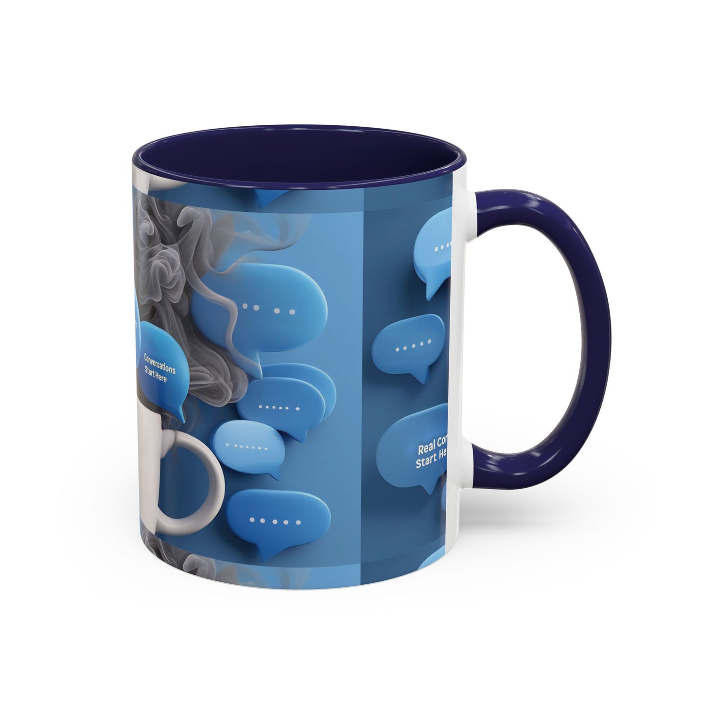 Chat-Inspired Accent Coffee Mug - Perfect Gift for Coffee Lovers, Conversations Starter, Home Office Decor, Funny Mug, Thoughtful Present