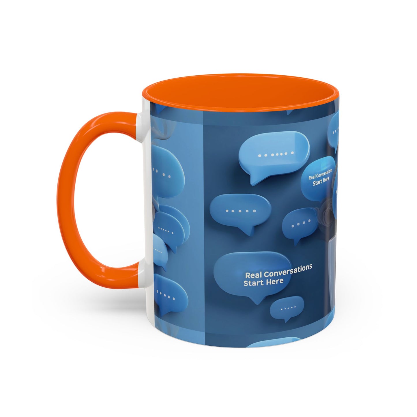 Chat-Inspired Accent Coffee Mug - Perfect Gift for Coffee Lovers, Conversations Starter, Home Office Decor, Funny Mug, Thoughtful Present