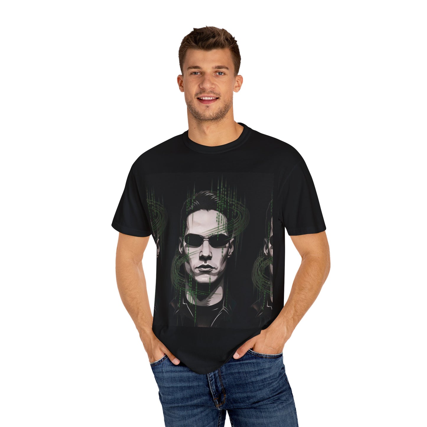 Matrix-Inspired Unisex T-Shirt, Geek Fashion Tee, Sci-Fi Gift, Trendy Casual Wear, Modern Graphic Tee, Unique Statement Shirt