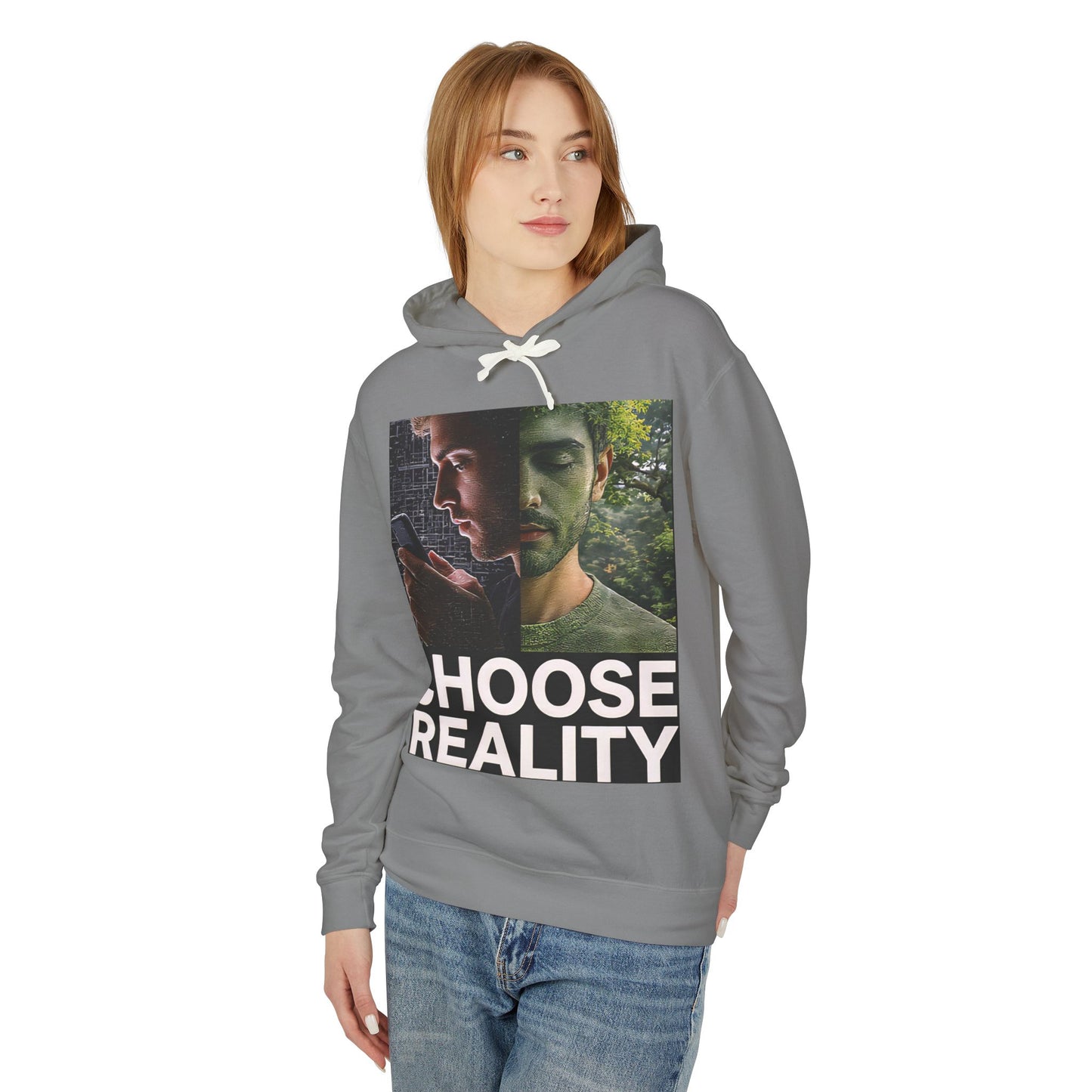 Reality Check Hoodie, Inspirational Sweatshirt, Thought-Provoking Pullover, Unique Gift for Friends, Cozy Layering Piece