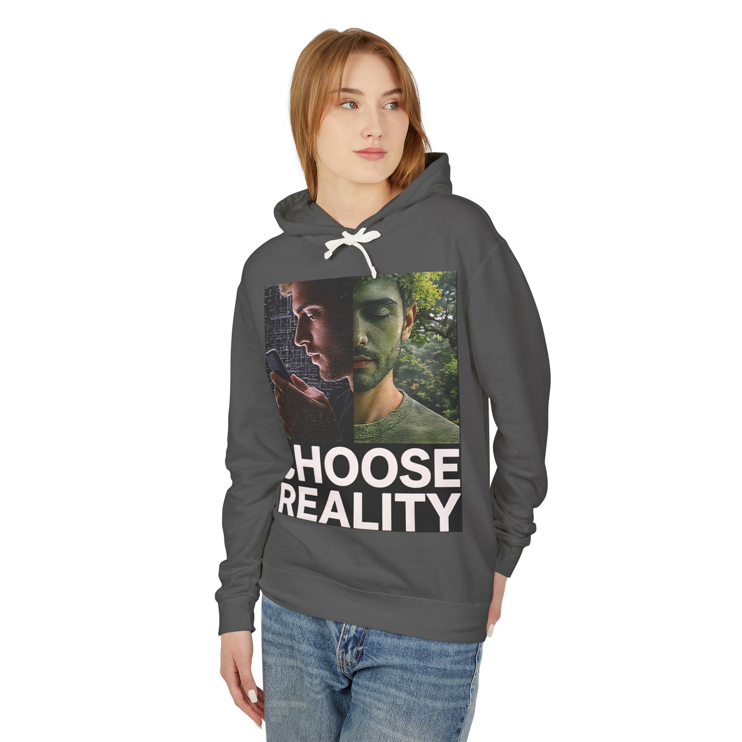 Reality Check Hoodie, Inspirational Sweatshirt, Thought-Provoking Pullover, Unique Gift for Friends, Cozy Layering Piece