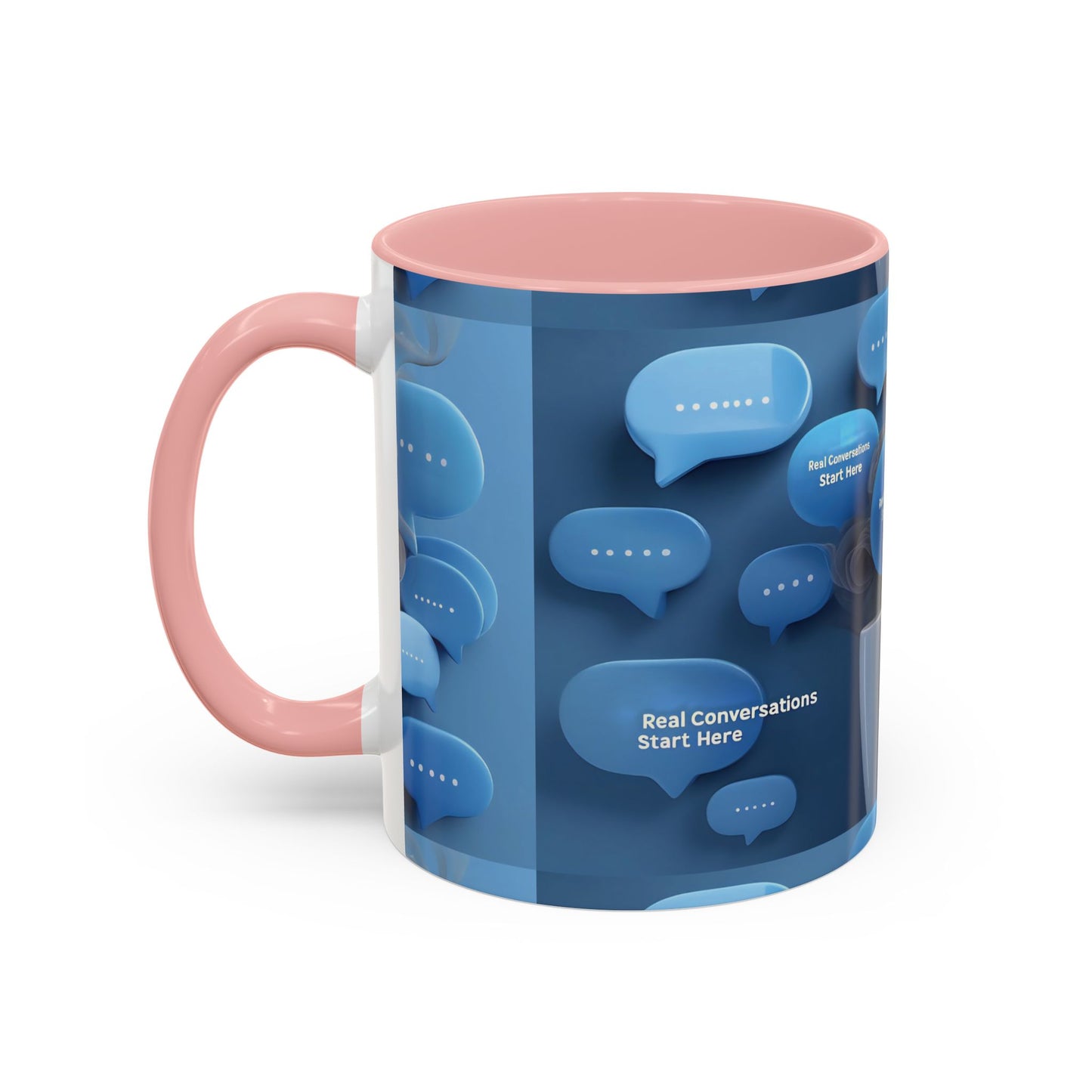 Chat-Inspired Accent Coffee Mug - Perfect Gift for Coffee Lovers, Conversations Starter, Home Office Decor, Funny Mug, Thoughtful Present
