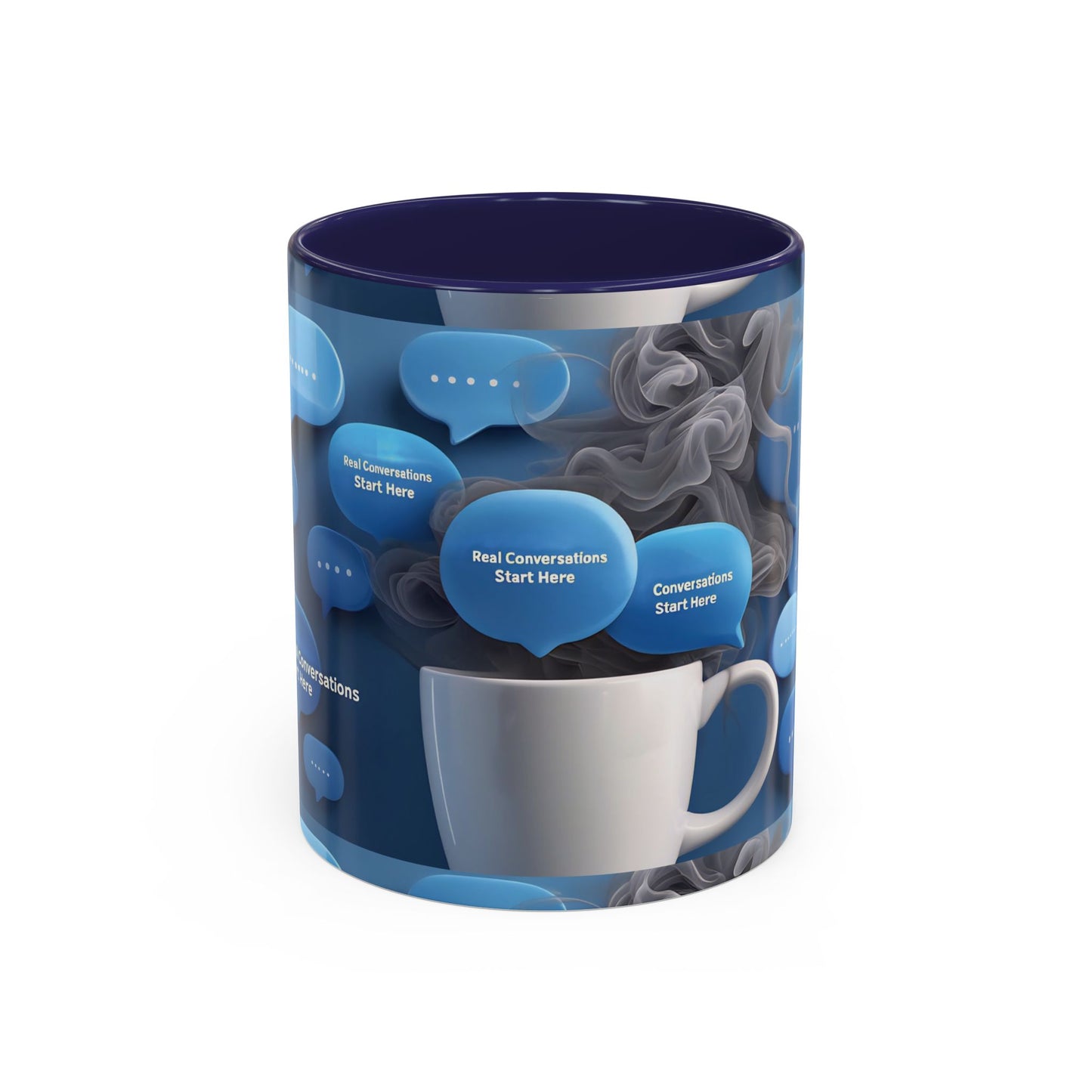 Chat-Inspired Accent Coffee Mug - Perfect Gift for Coffee Lovers, Conversations Starter, Home Office Decor, Funny Mug, Thoughtful Present
