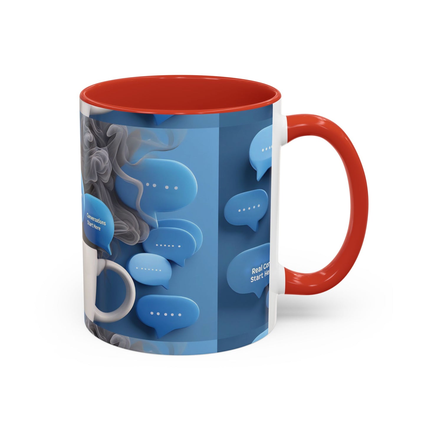 Chat-Inspired Accent Coffee Mug - Perfect Gift for Coffee Lovers, Conversations Starter, Home Office Decor, Funny Mug, Thoughtful Present