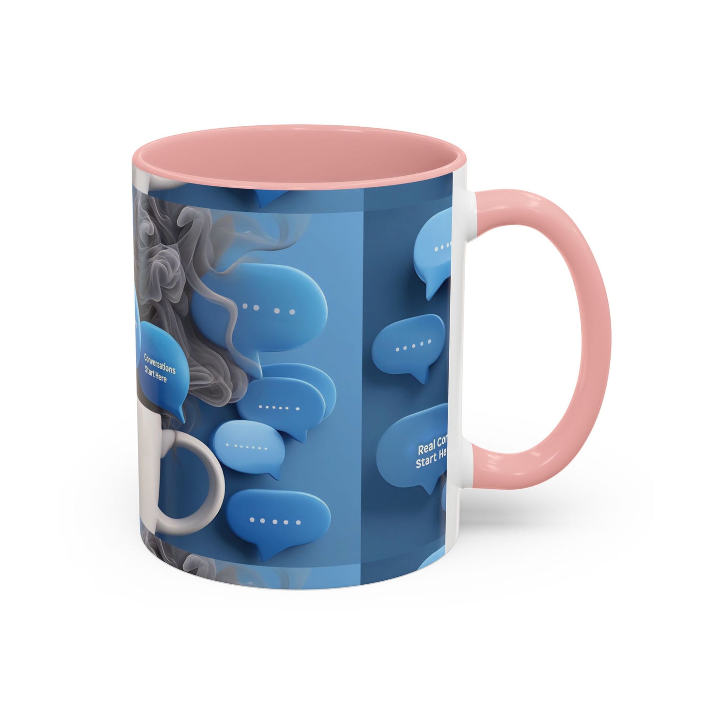 Chat-Inspired Accent Coffee Mug - Perfect Gift for Coffee Lovers, Conversations Starter, Home Office Decor, Funny Mug, Thoughtful Present