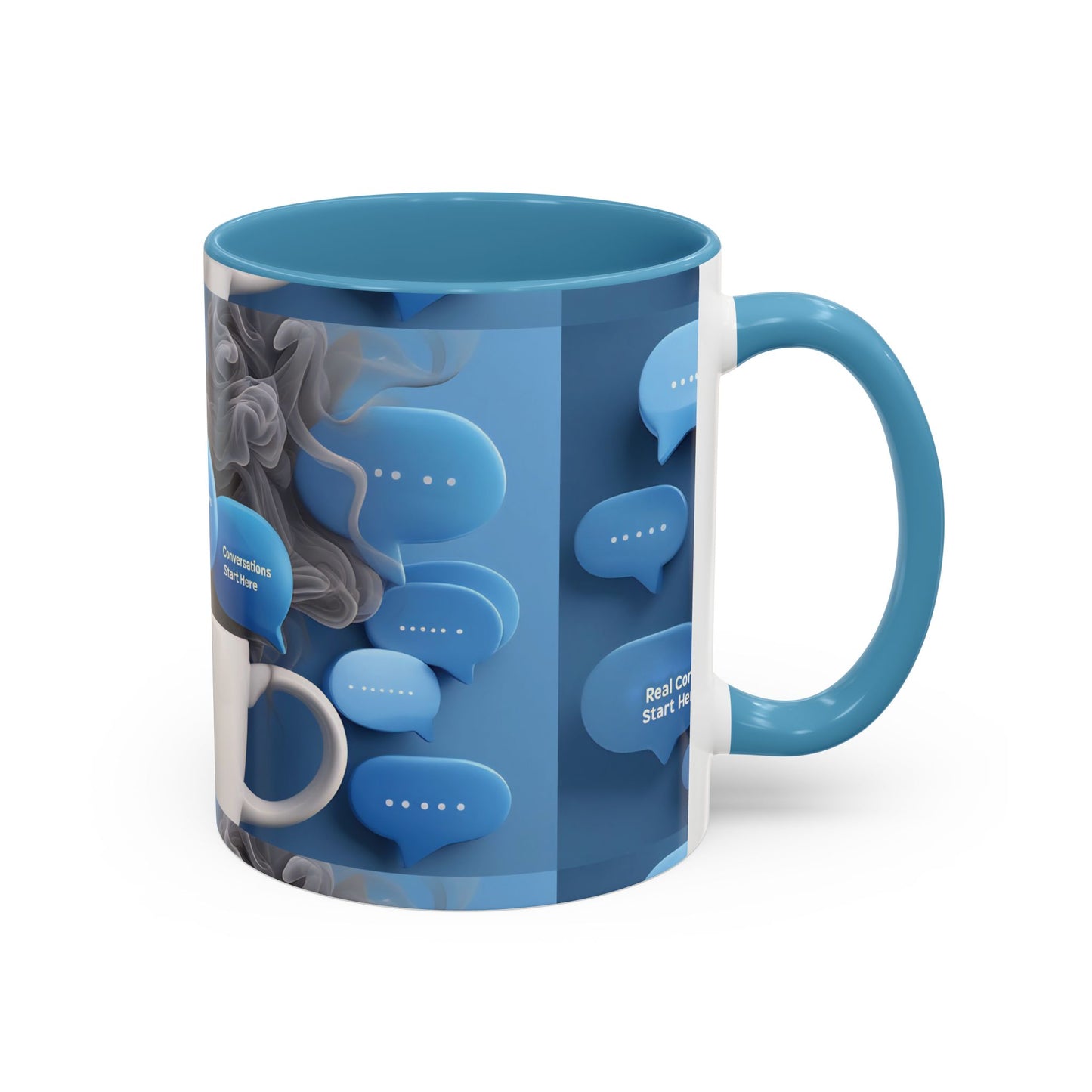 Chat-Inspired Accent Coffee Mug - Perfect Gift for Coffee Lovers, Conversations Starter, Home Office Decor, Funny Mug, Thoughtful Present