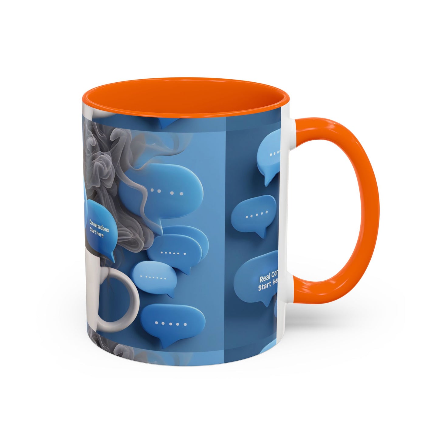 Chat-Inspired Accent Coffee Mug - Perfect Gift for Coffee Lovers, Conversations Starter, Home Office Decor, Funny Mug, Thoughtful Present