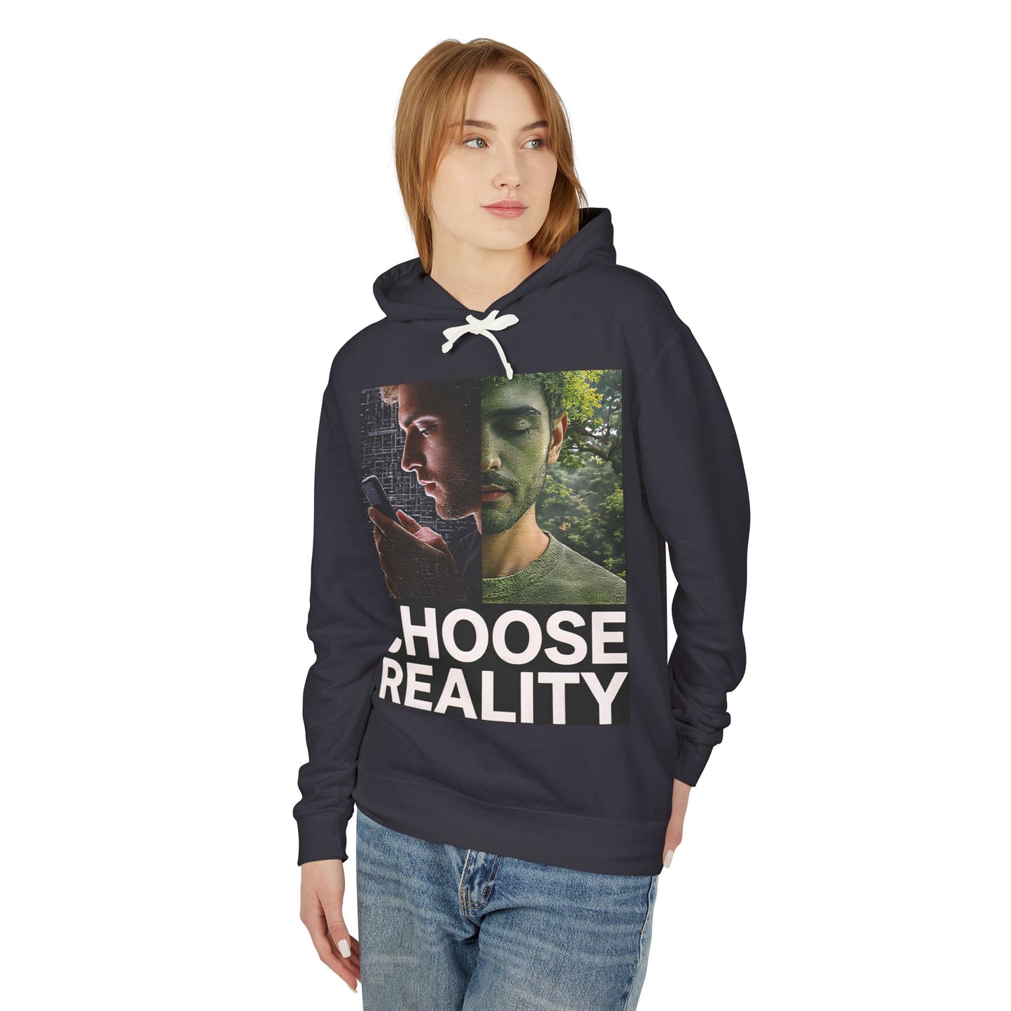 Reality Check Hoodie, Inspirational Sweatshirt, Thought-Provoking Pullover, Unique Gift for Friends, Cozy Layering Piece
