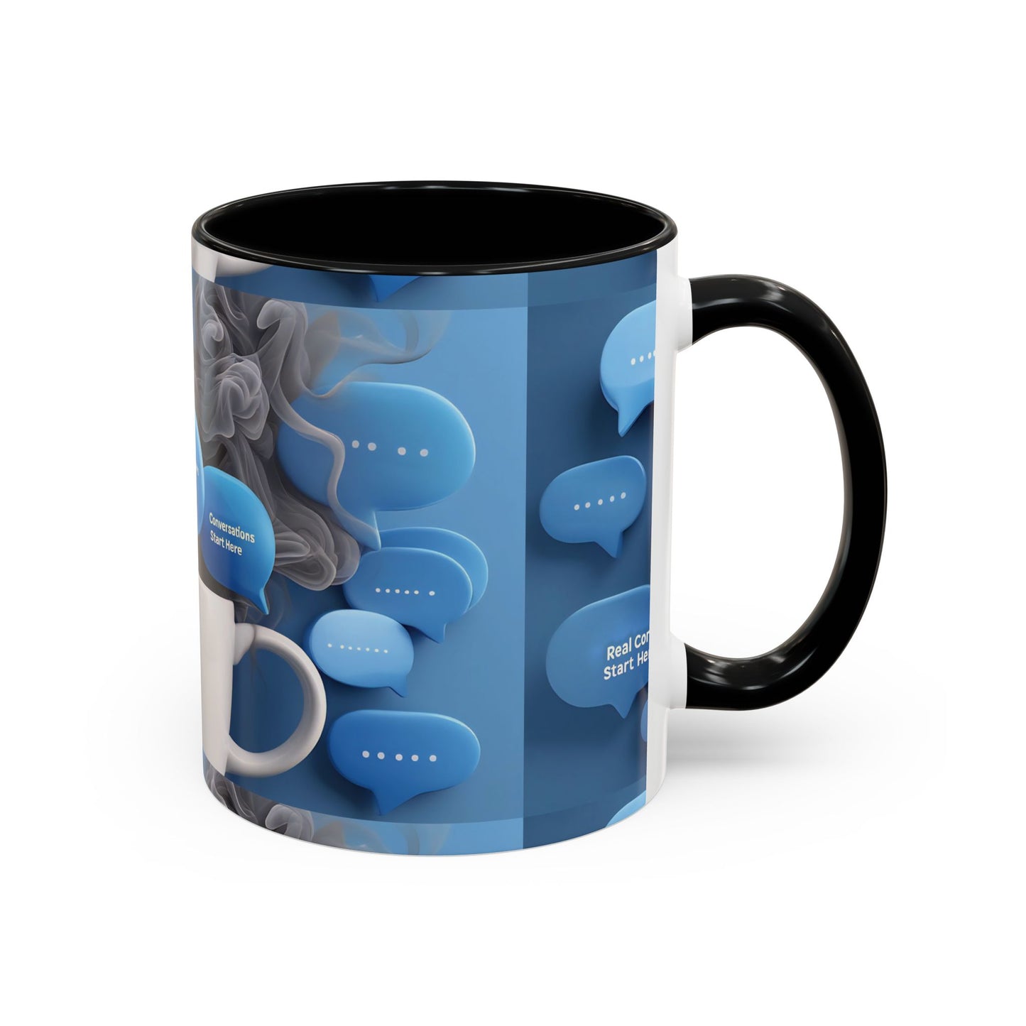 Chat-Inspired Accent Coffee Mug - Perfect Gift for Coffee Lovers, Conversations Starter, Home Office Decor, Funny Mug, Thoughtful Present