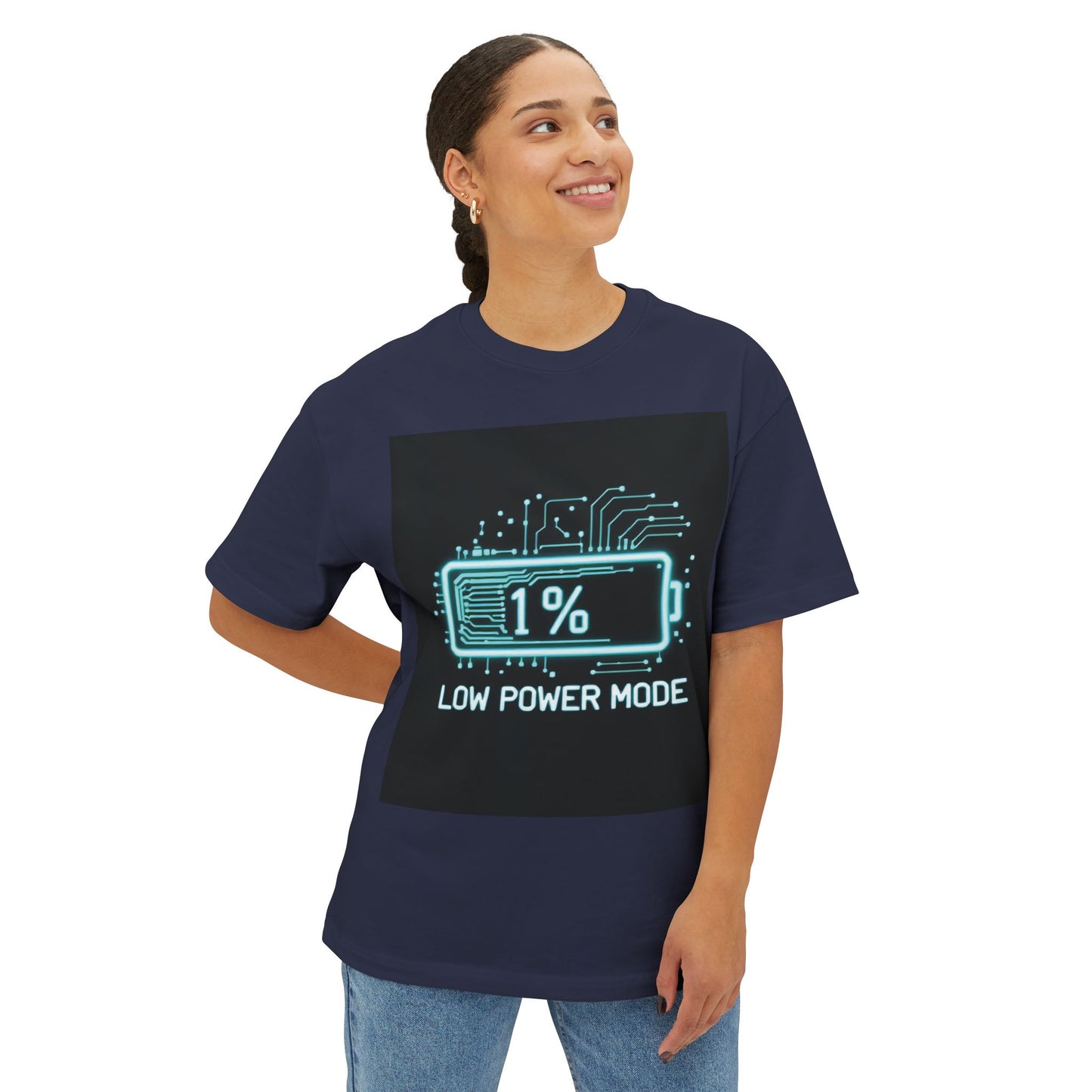 Copy of Unisex Oversized Graphic Tee, Low Power Mode Shirt, Tech Lover Gift, Funny Tee, Casual Wear, Unique Mom's Day Present