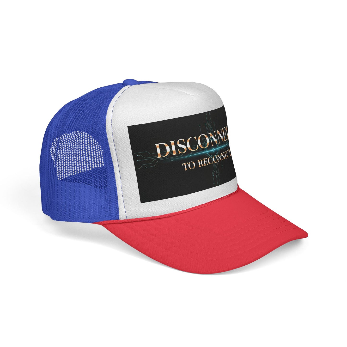 Reconnect and Chill Trucker Cap, Casual Summer Hat, Outdoor Style, Gift for Gamers, Disconnect to Reconnect, Adjustable Retro Cap