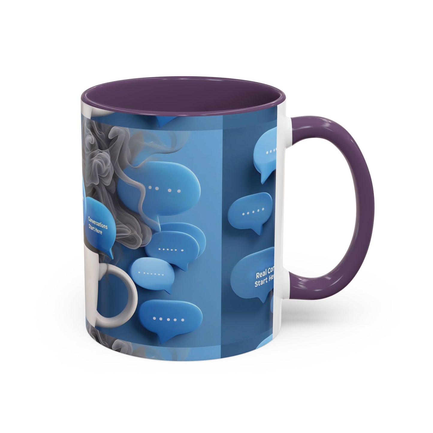Chat-Inspired Accent Coffee Mug - Perfect Gift for Coffee Lovers, Conversations Starter, Home Office Decor, Funny Mug, Thoughtful Present