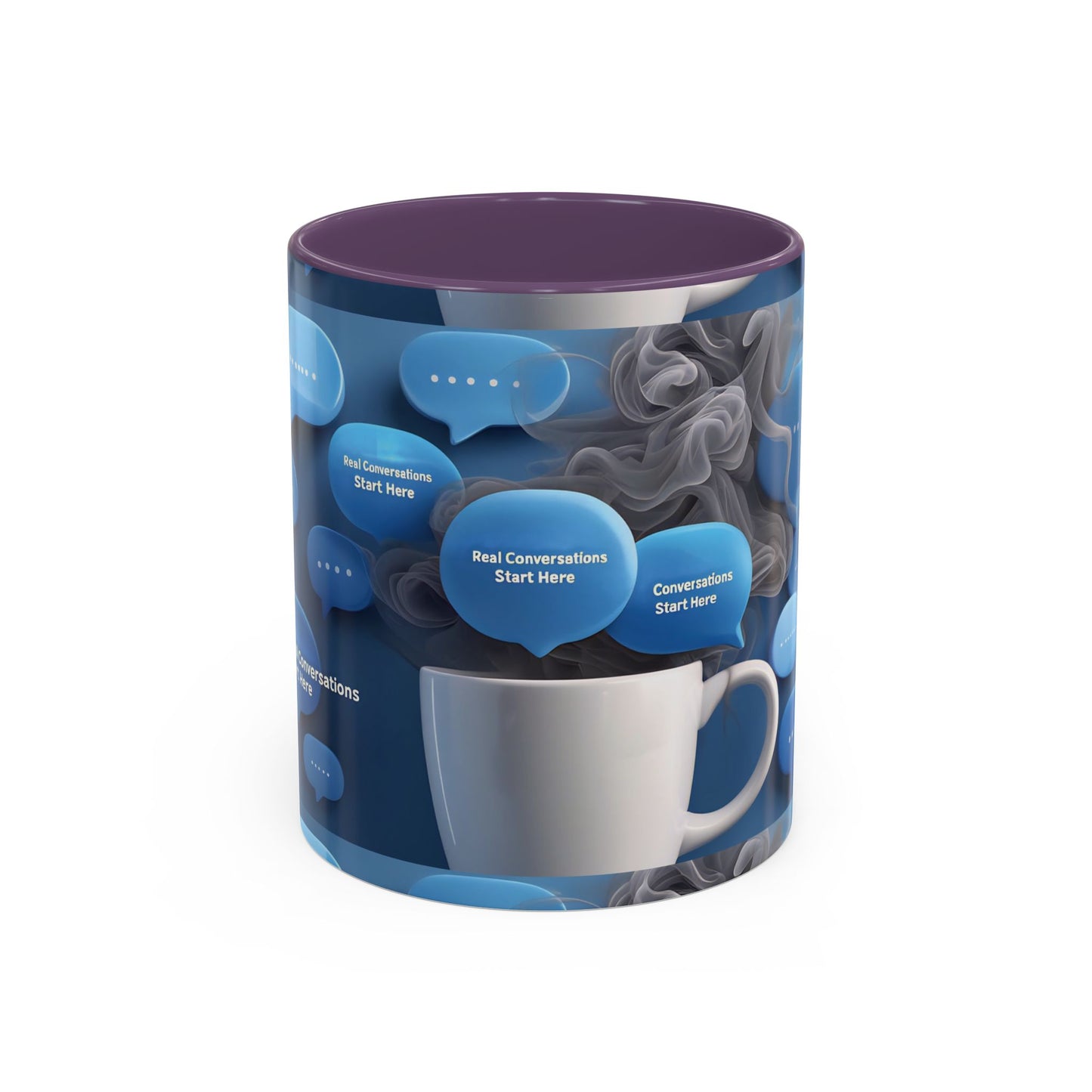 Chat-Inspired Accent Coffee Mug - Perfect Gift for Coffee Lovers, Conversations Starter, Home Office Decor, Funny Mug, Thoughtful Present