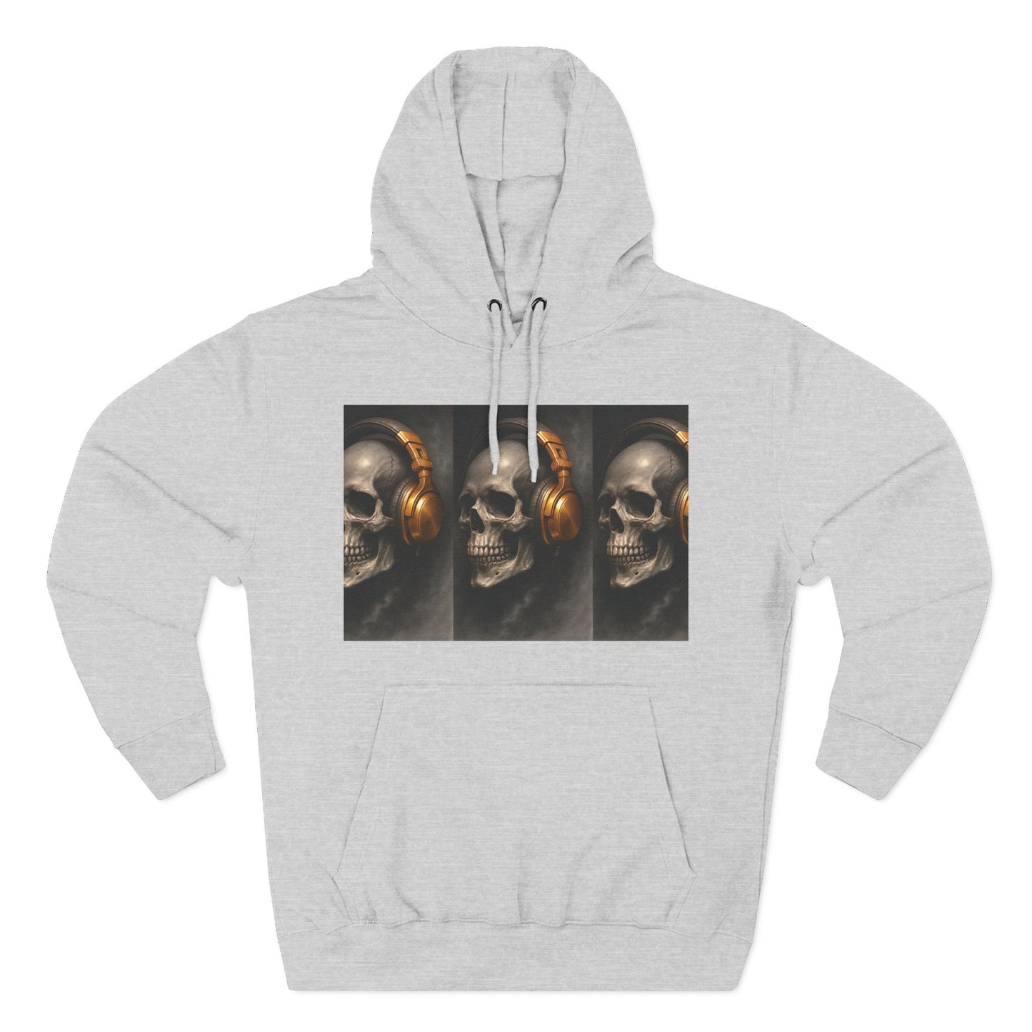 Skull Graphic Fleece Hoodie - Wake Up Before It's Too Late - Cozy Casual Wear, Unisex Streetwear, Halloween Gift, Music Lover Apparel, [...]