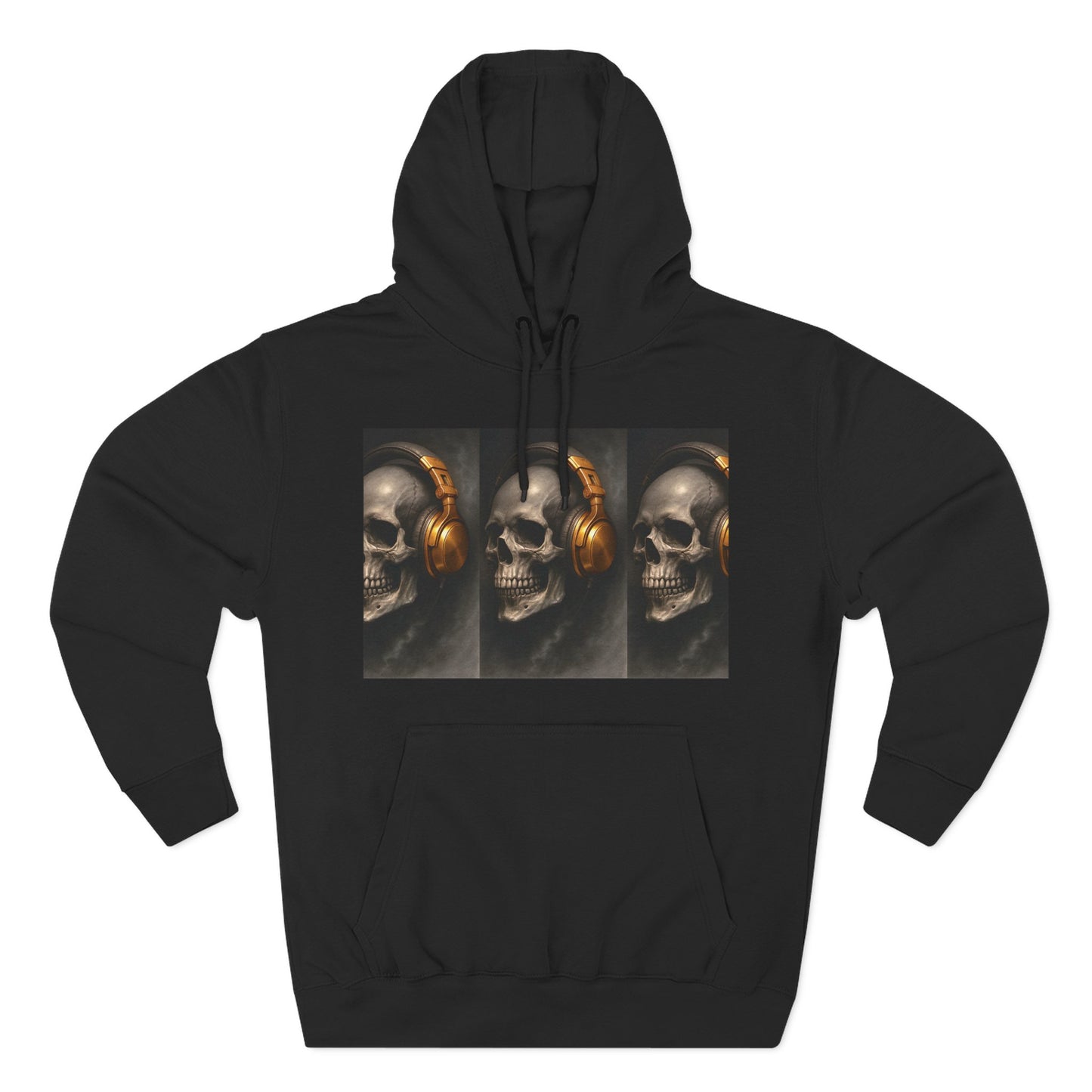 Skull Graphic Fleece Hoodie - Wake Up Before It's Too Late - Cozy Casual Wear, Unisex Streetwear, Halloween Gift, Music Lover Apparel, [...]