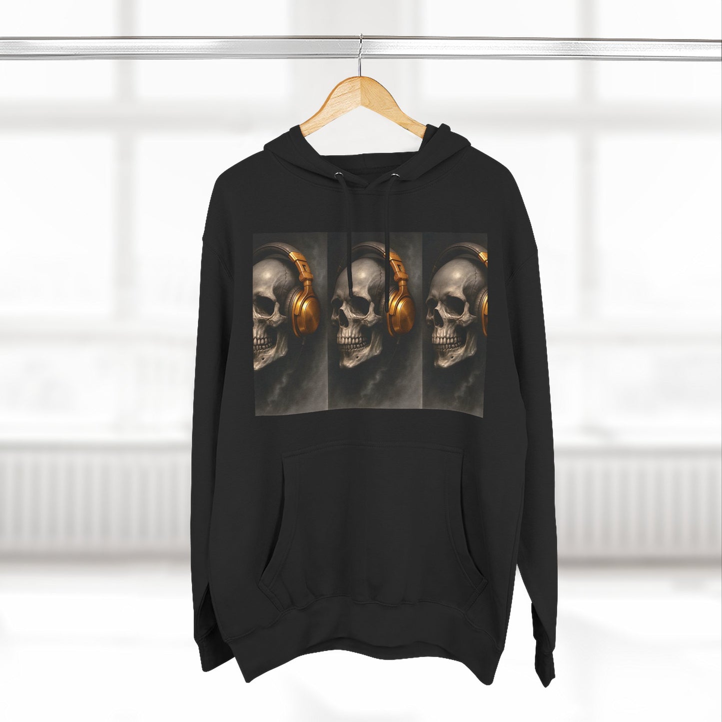 Skull Graphic Fleece Hoodie - Wake Up Before It's Too Late - Cozy Casual Wear, Unisex Streetwear, Halloween Gift, Music Lover Apparel, [...]
