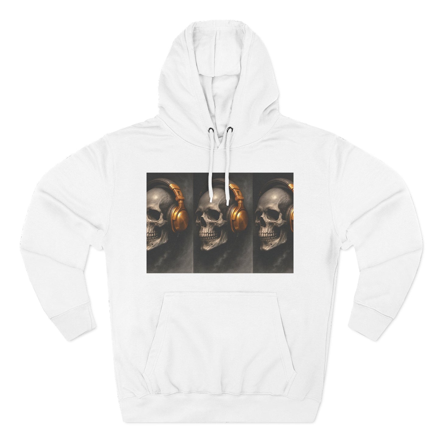 Skull Graphic Fleece Hoodie - Wake Up Before It's Too Late - Cozy Casual Wear, Unisex Streetwear, Halloween Gift, Music Lover Apparel, [...]