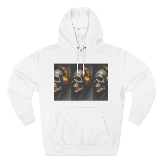 Skull Graphic Fleece Hoodie - Wake Up Before It's Too Late - Cozy Casual Wear, Unisex Streetwear, Halloween Gift, Music Lover Apparel, [...]
