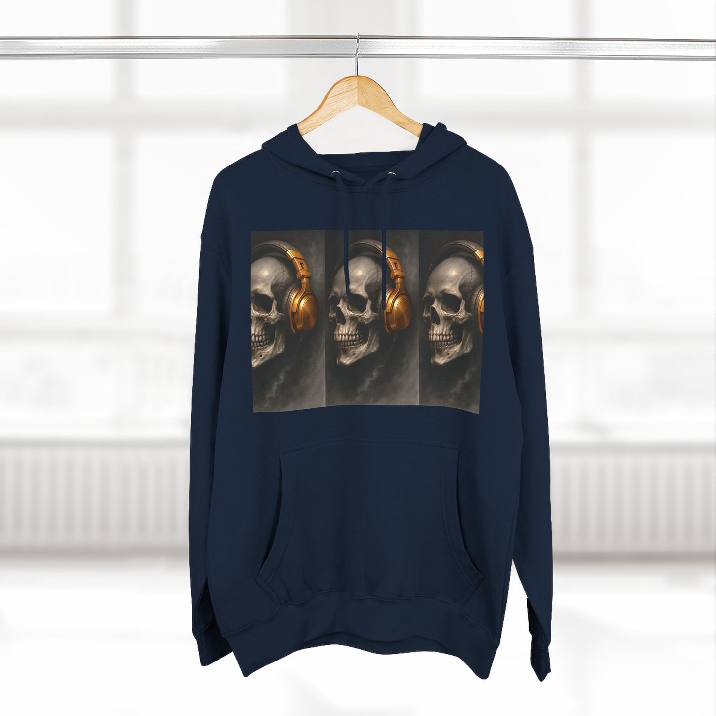 Skull Graphic Fleece Hoodie - Wake Up Before It's Too Late - Cozy Casual Wear, Unisex Streetwear, Halloween Gift, Music Lover Apparel, [...]