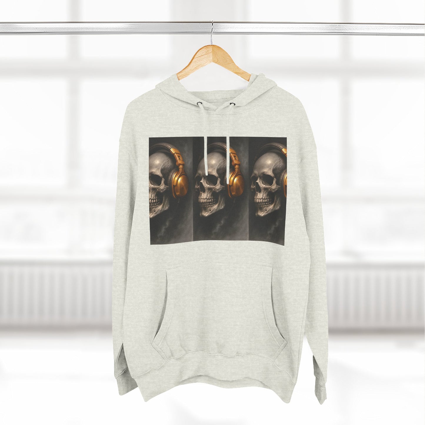 Skull Graphic Fleece Hoodie - Wake Up Before It's Too Late - Cozy Casual Wear, Unisex Streetwear, Halloween Gift, Music Lover Apparel, [...]