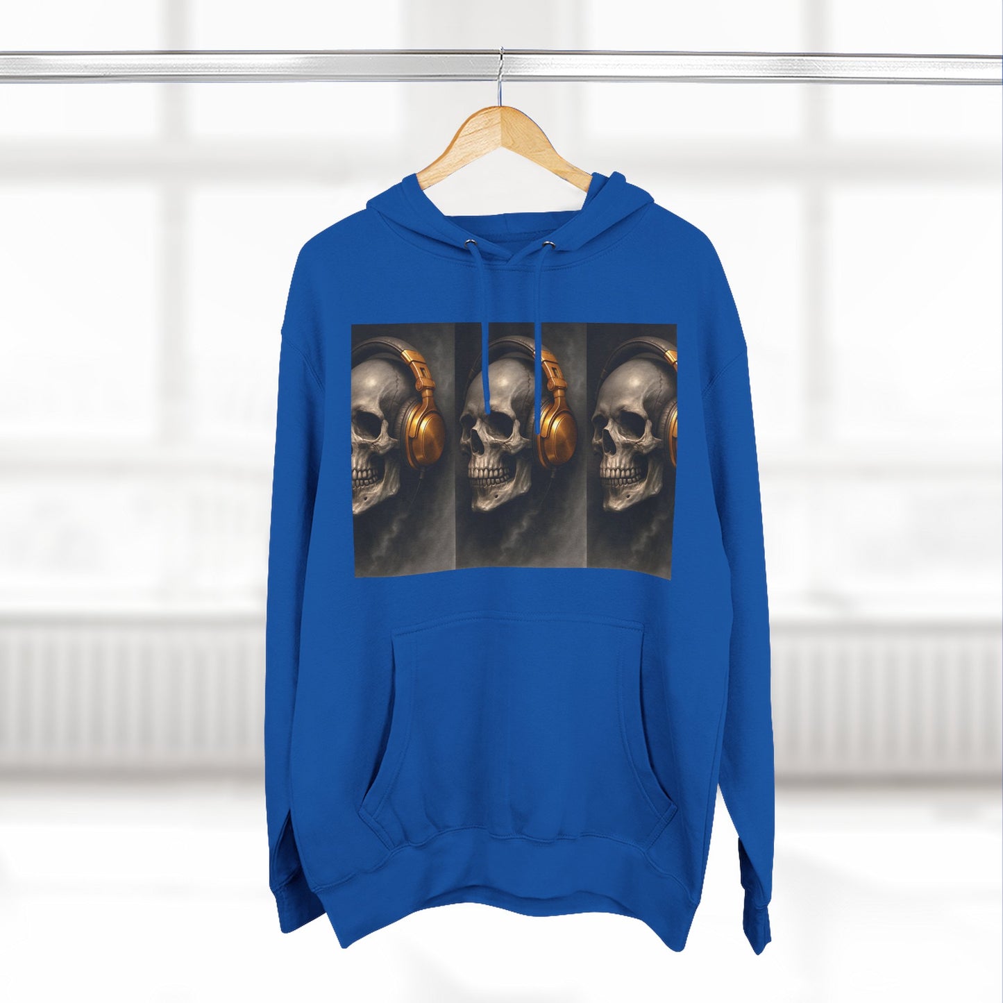Skull Graphic Fleece Hoodie - Wake Up Before It's Too Late - Cozy Casual Wear, Unisex Streetwear, Halloween Gift, Music Lover Apparel, [...]