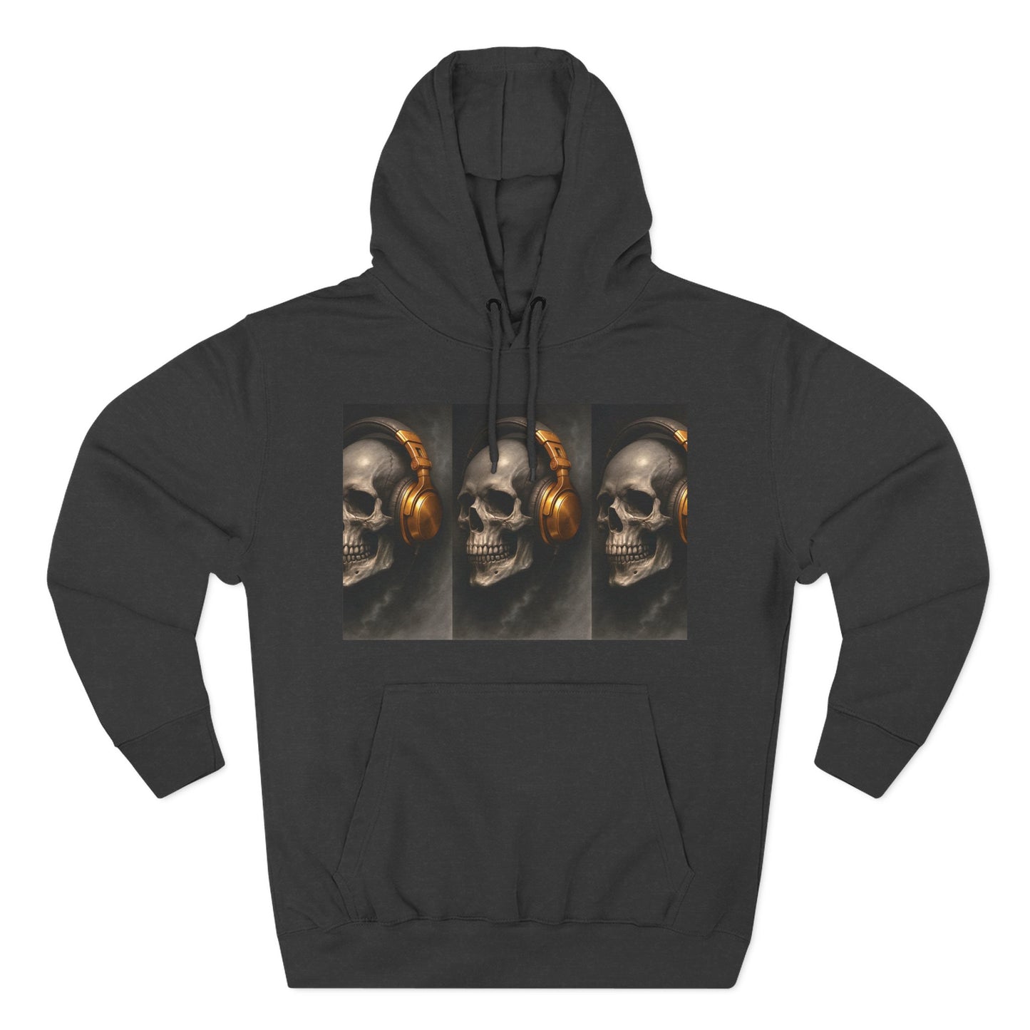 Skull Graphic Fleece Hoodie - Wake Up Before It's Too Late - Cozy Casual Wear, Unisex Streetwear, Halloween Gift, Music Lover Apparel, [...]