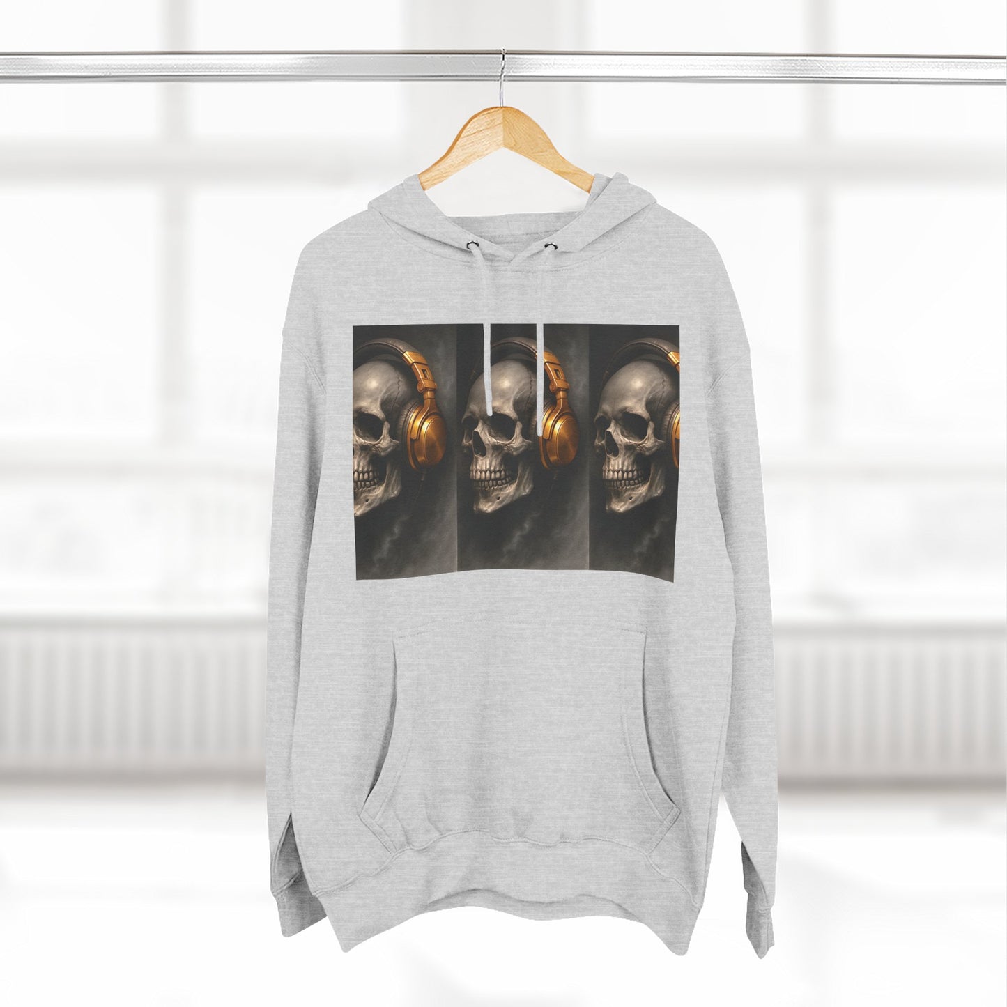 Skull Graphic Fleece Hoodie - Wake Up Before It's Too Late - Cozy Casual Wear, Unisex Streetwear, Halloween Gift, Music Lover Apparel, [...]