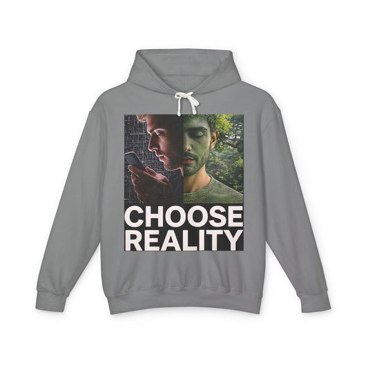 Reality Check Hoodie, Inspirational Sweatshirt, Thought-Provoking Pullover, Unique Gift for Friends, Cozy Layering Piece