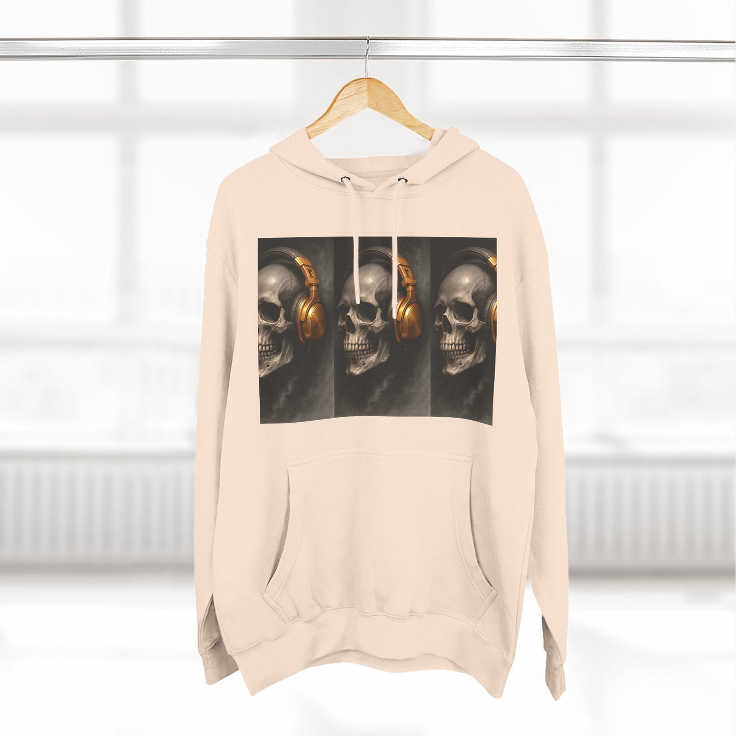 Skull Graphic Fleece Hoodie - Wake Up Before It's Too Late - Cozy Casual Wear, Unisex Streetwear, Halloween Gift, Music Lover Apparel, [...]